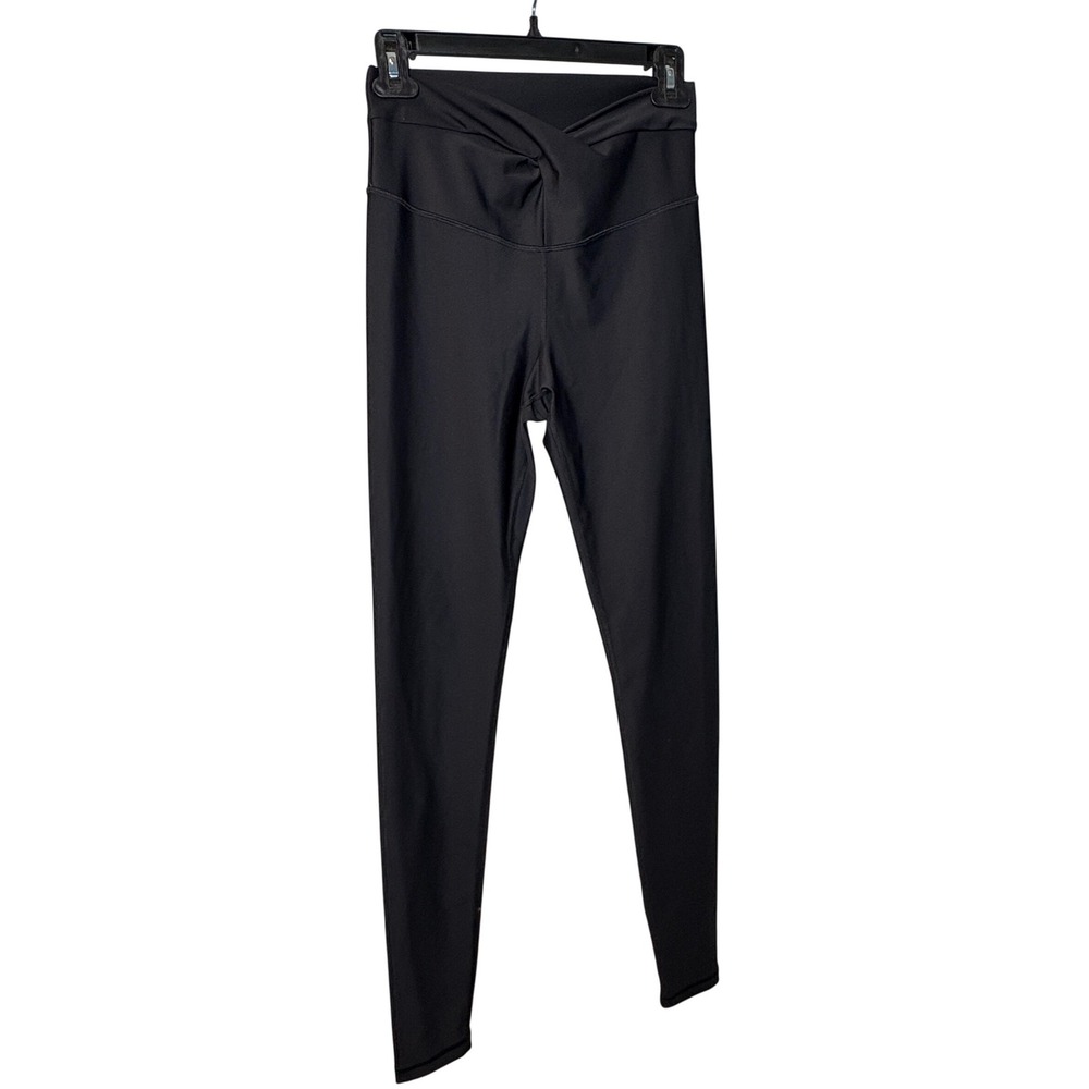 Old Navy Leggings M Tall Black Powersoft Extra High-Rise Go-Dry Crossover Waist